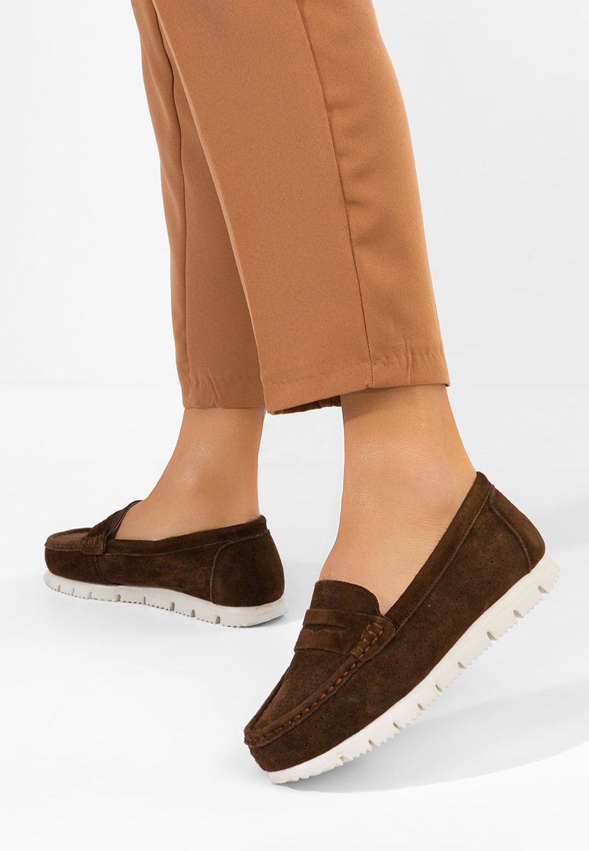 Mocassini donna pelle Valerimia V2 marrone