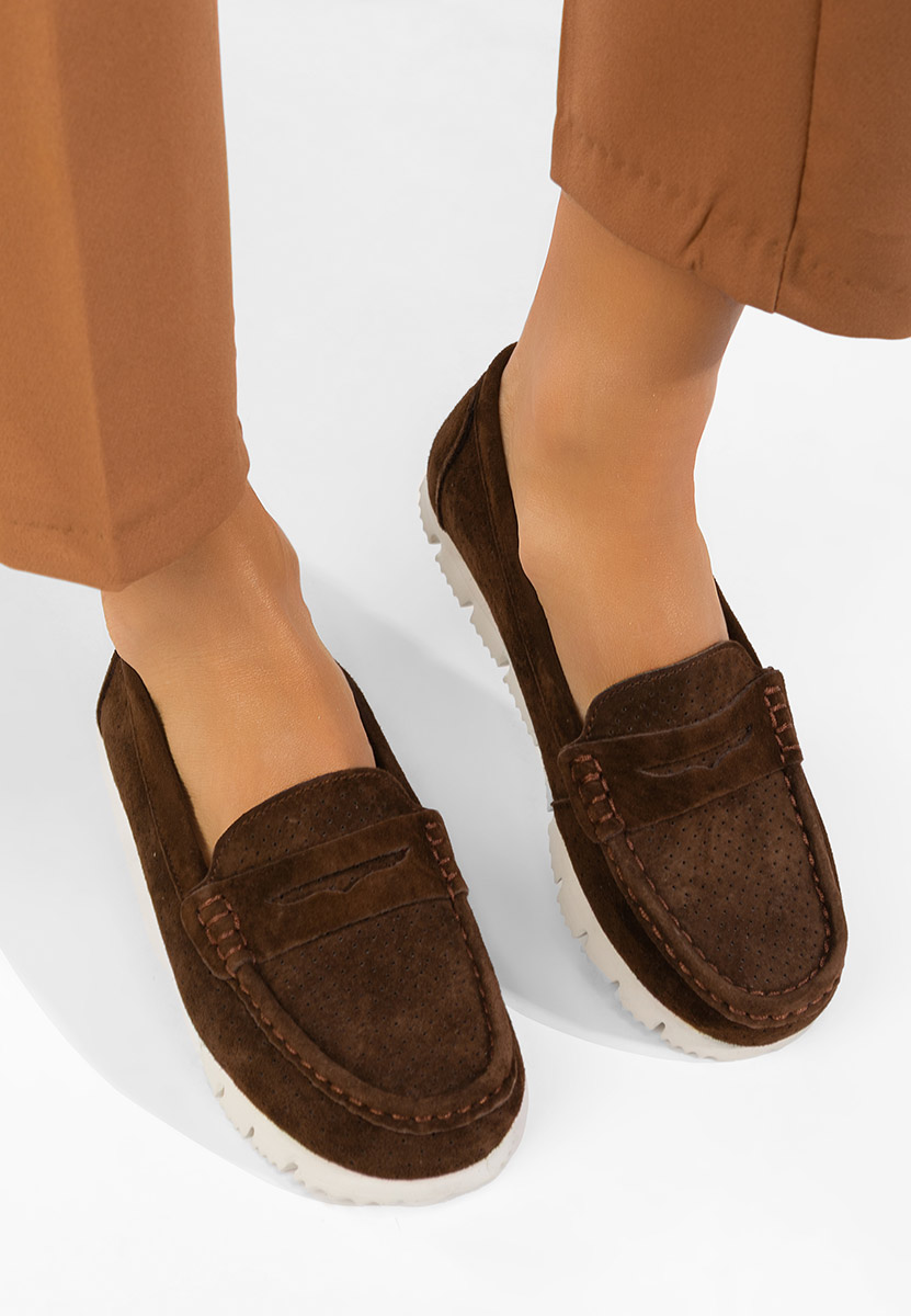 Mocassini donna pelle Valerimia V2 marrone