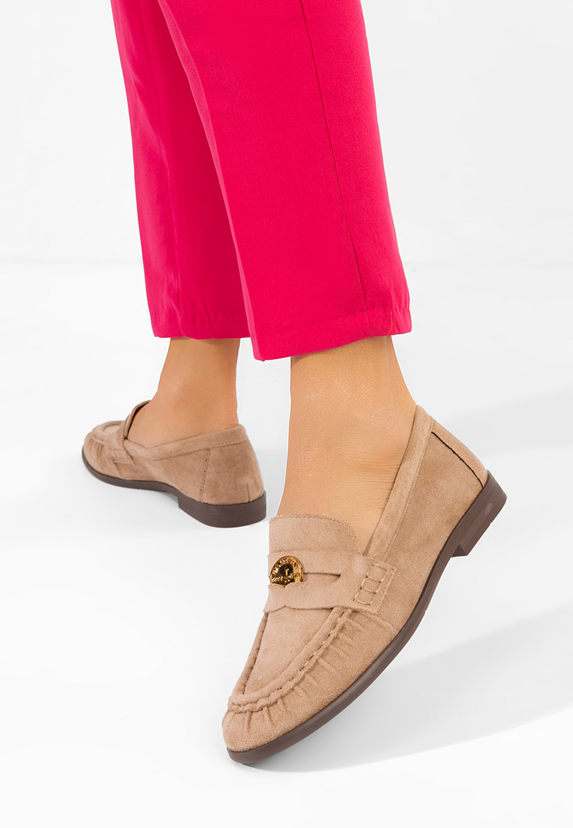 Mocassini donna pelle Henaria cachi