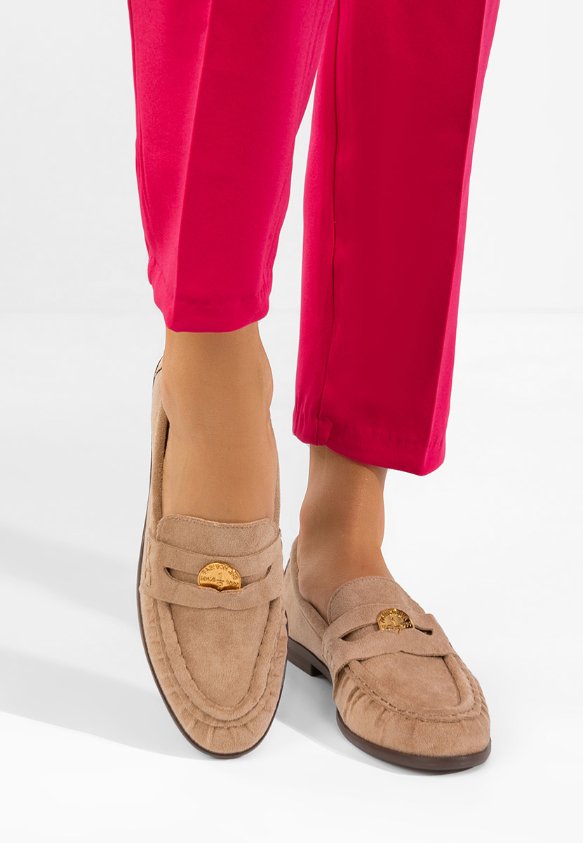 Mocassini donna pelle Henaria cachi