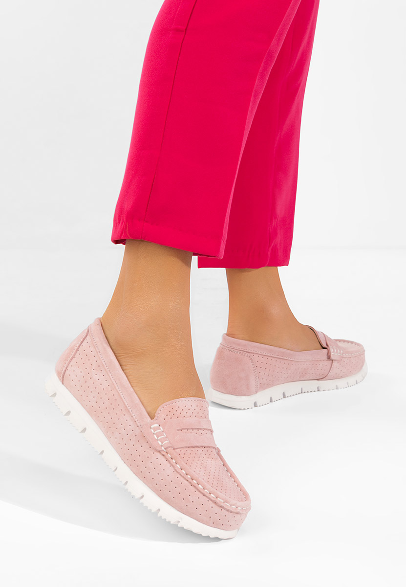 Mocassini donna pelle Valerimia rosa