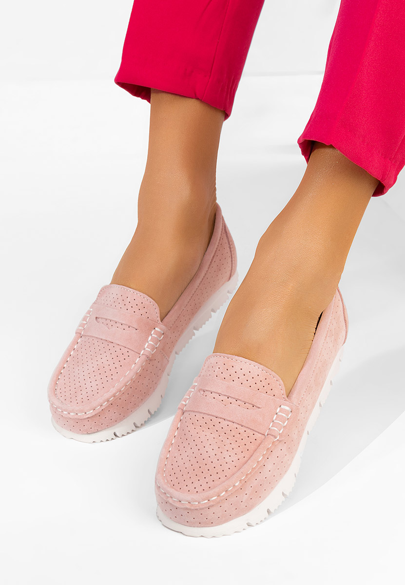 Mocassini donna pelle Valerimia rosa