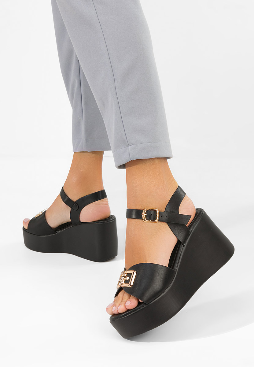 Sandali platform Geogiana nero