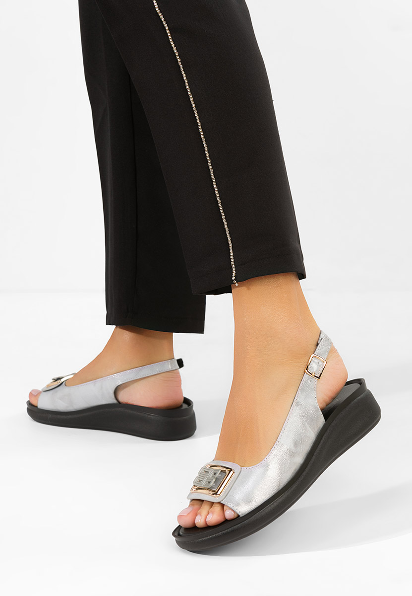 Sandali con zeppa Sendy argento