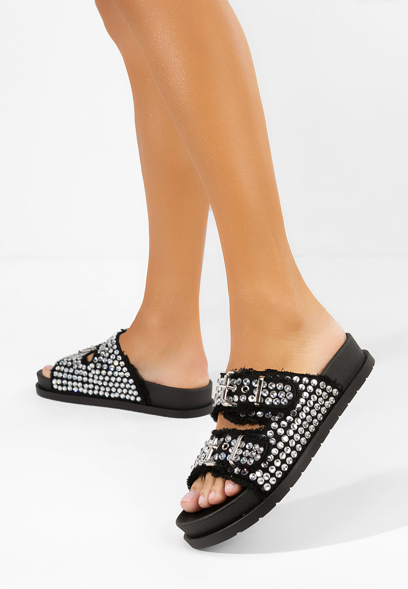 Ciabatte cu talpa inalta Anamia nero