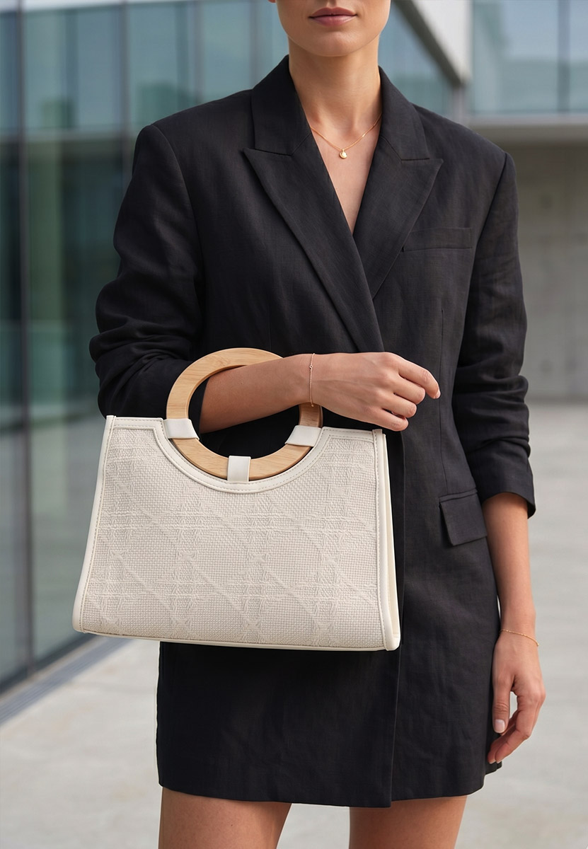 Borsa a mano Margaretta bianca