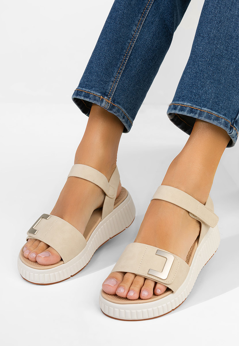 Sandali platform Cistela beige