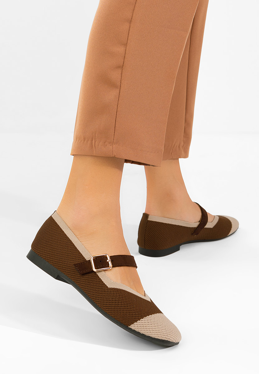 Ballerine con cinturino Casanda marrone