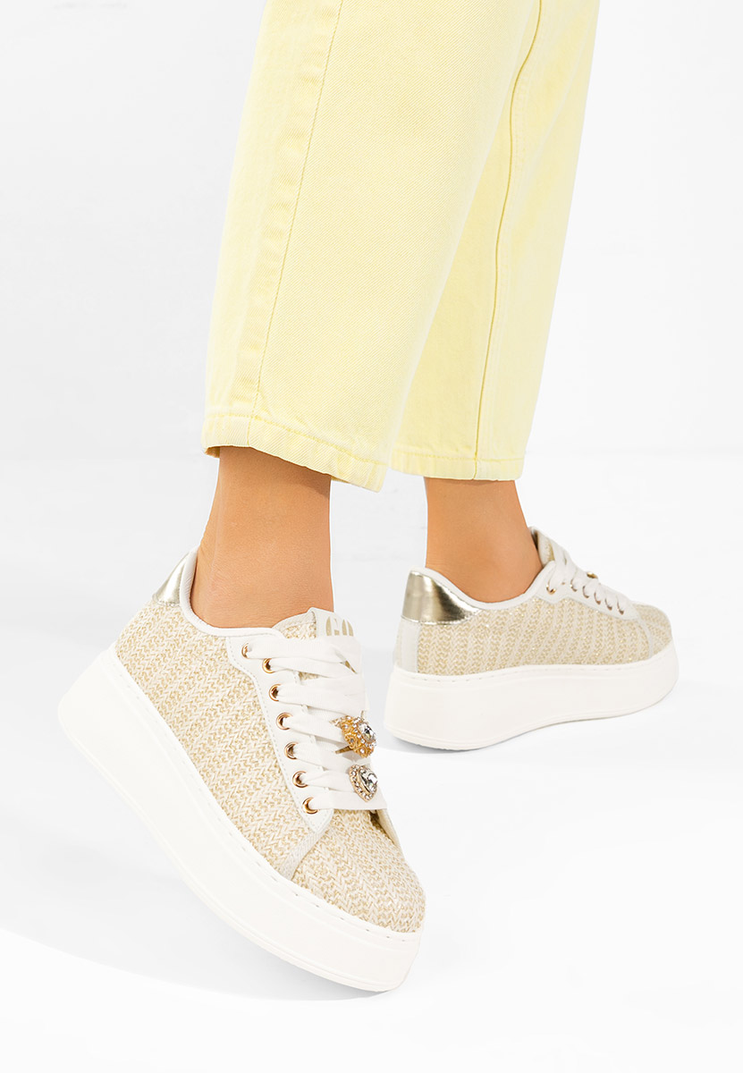 Sneakers con plateau Havania beige