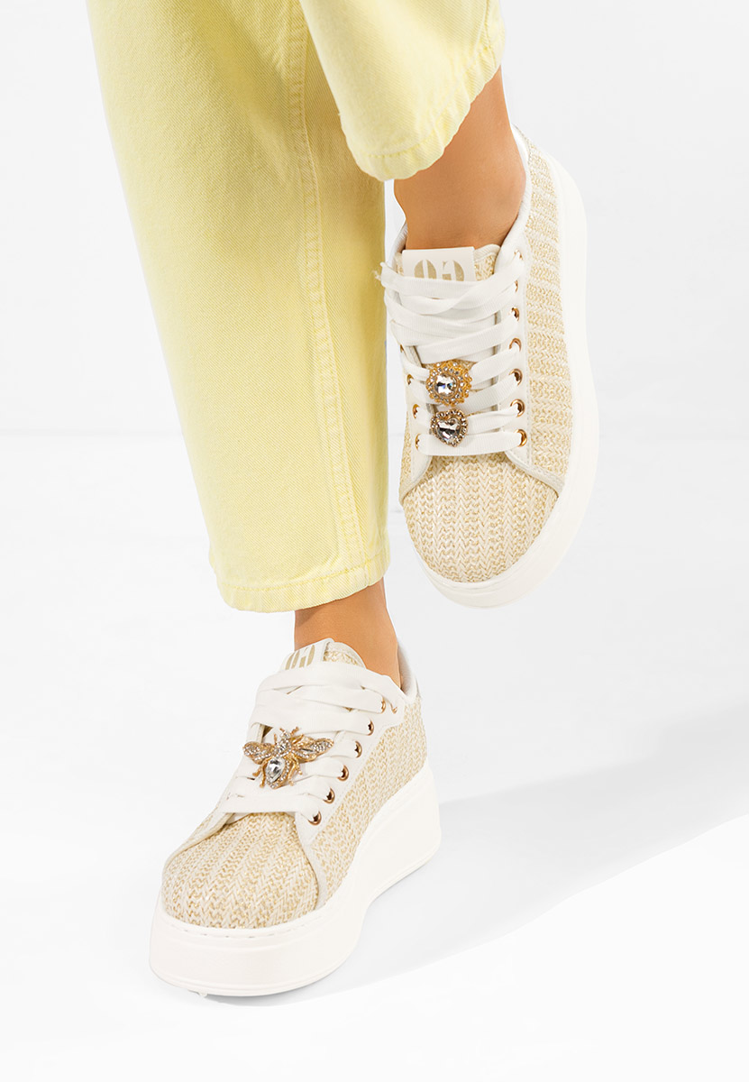 Sneakers con plateau Havania beige