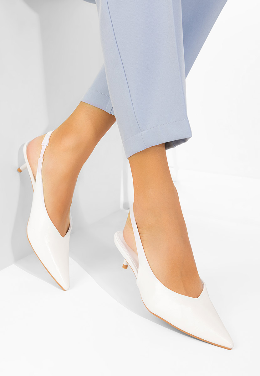 Décolleté Slingback Nirvania bianchi