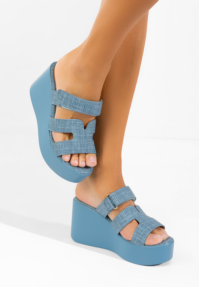 Ciabatte platform Anaila denim