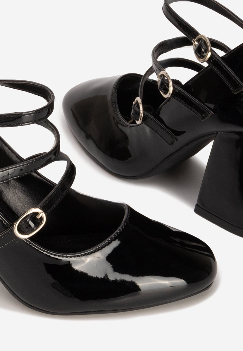 Décolleté in vernice Genina nero