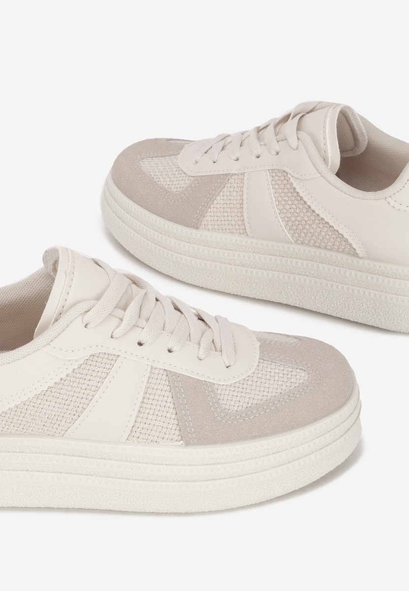 Sneakers con plateau Serinia beige