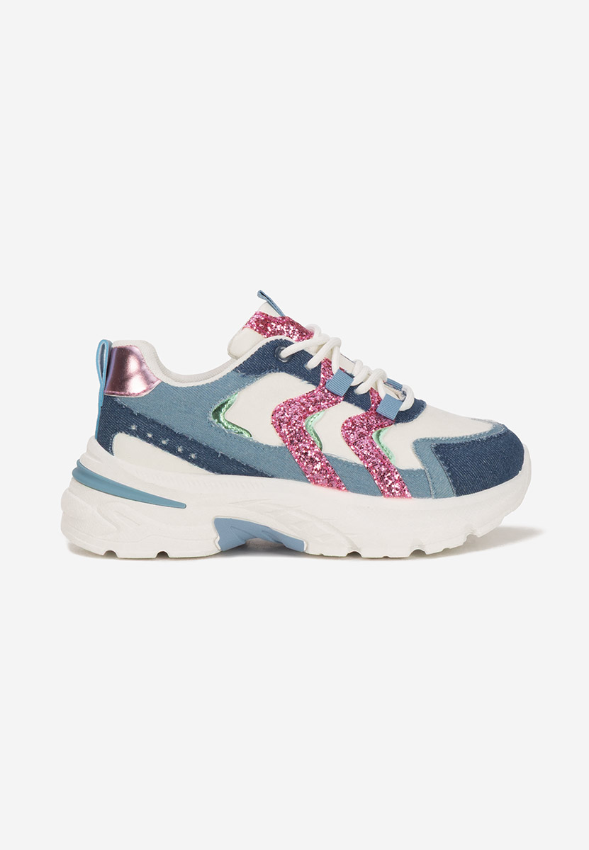 Sneakers con plateau Odinea denim