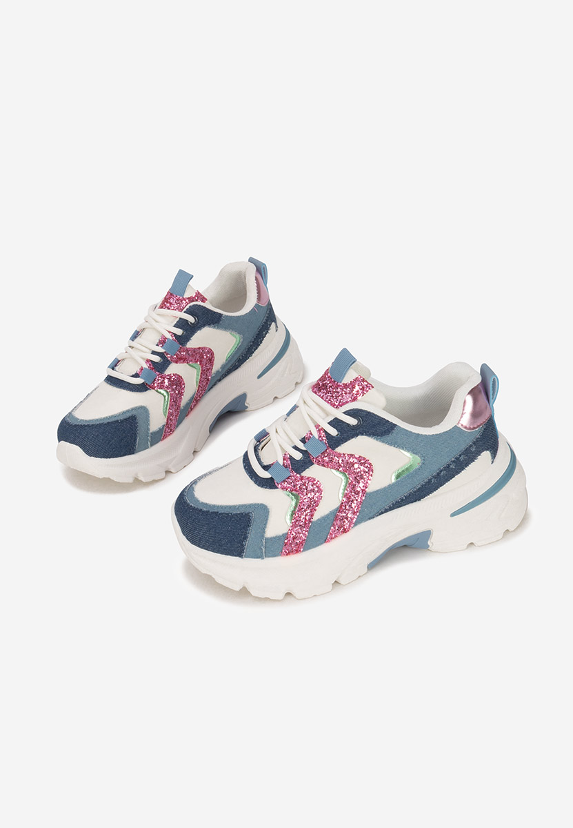 Sneakers con plateau Odinea denim