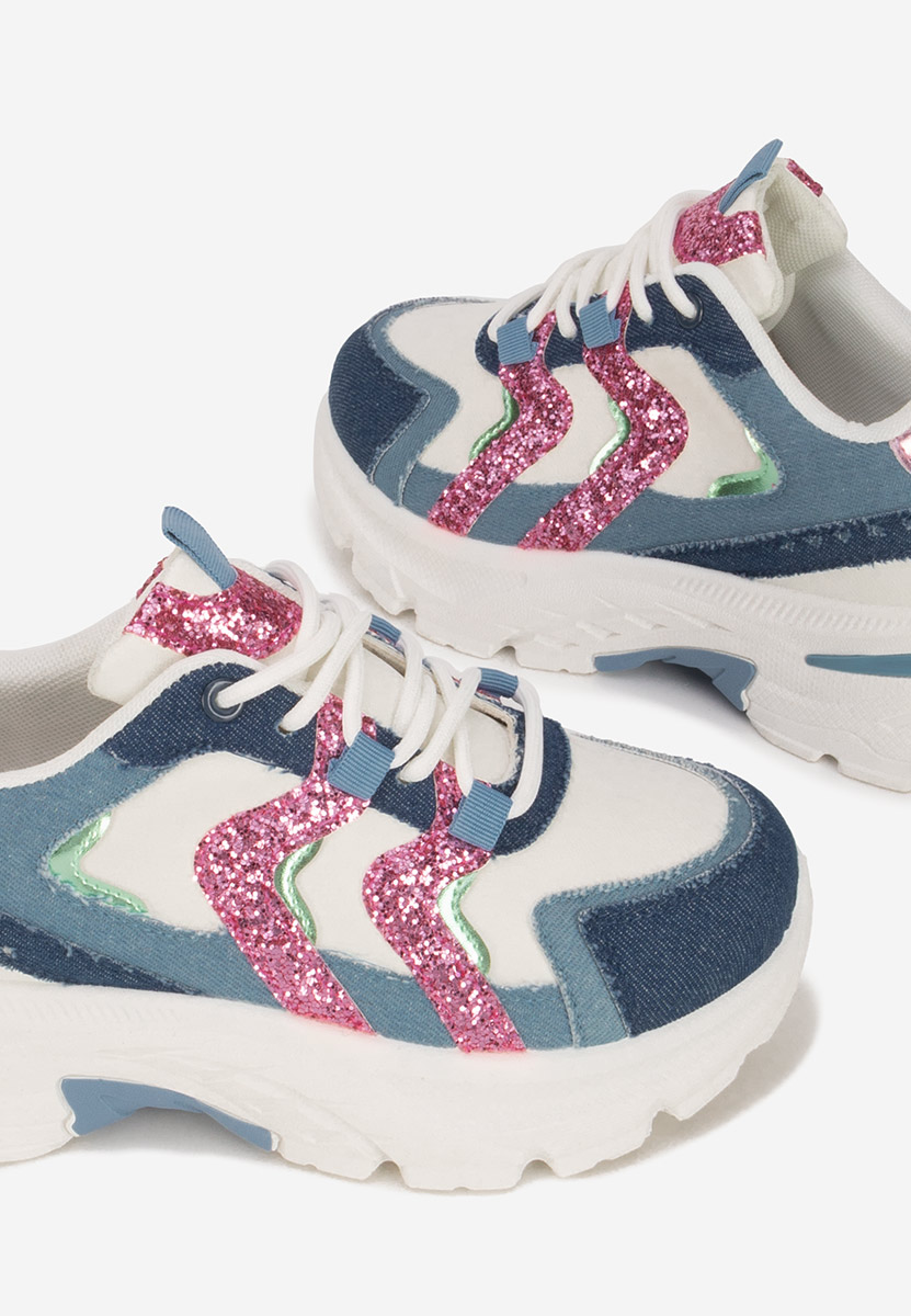 Sneakers con plateau Odinea denim