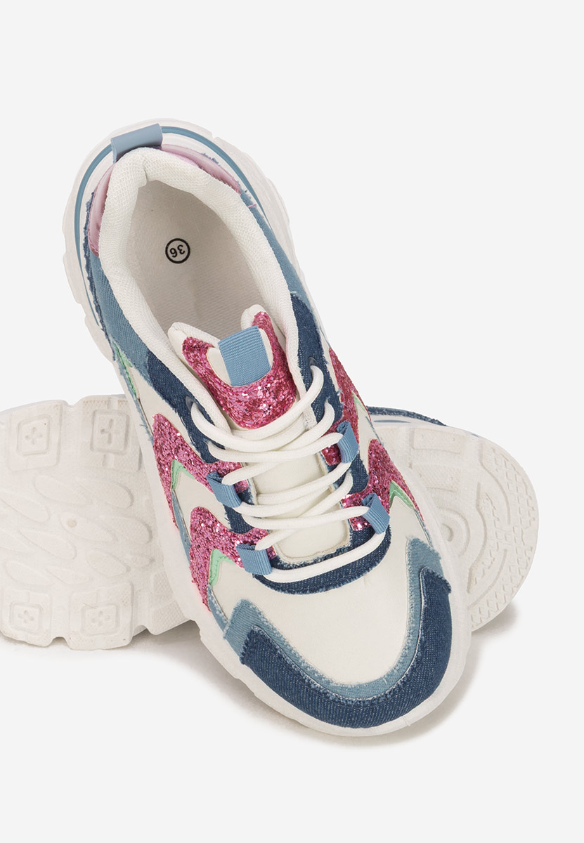 Sneakers con plateau Odinea denim