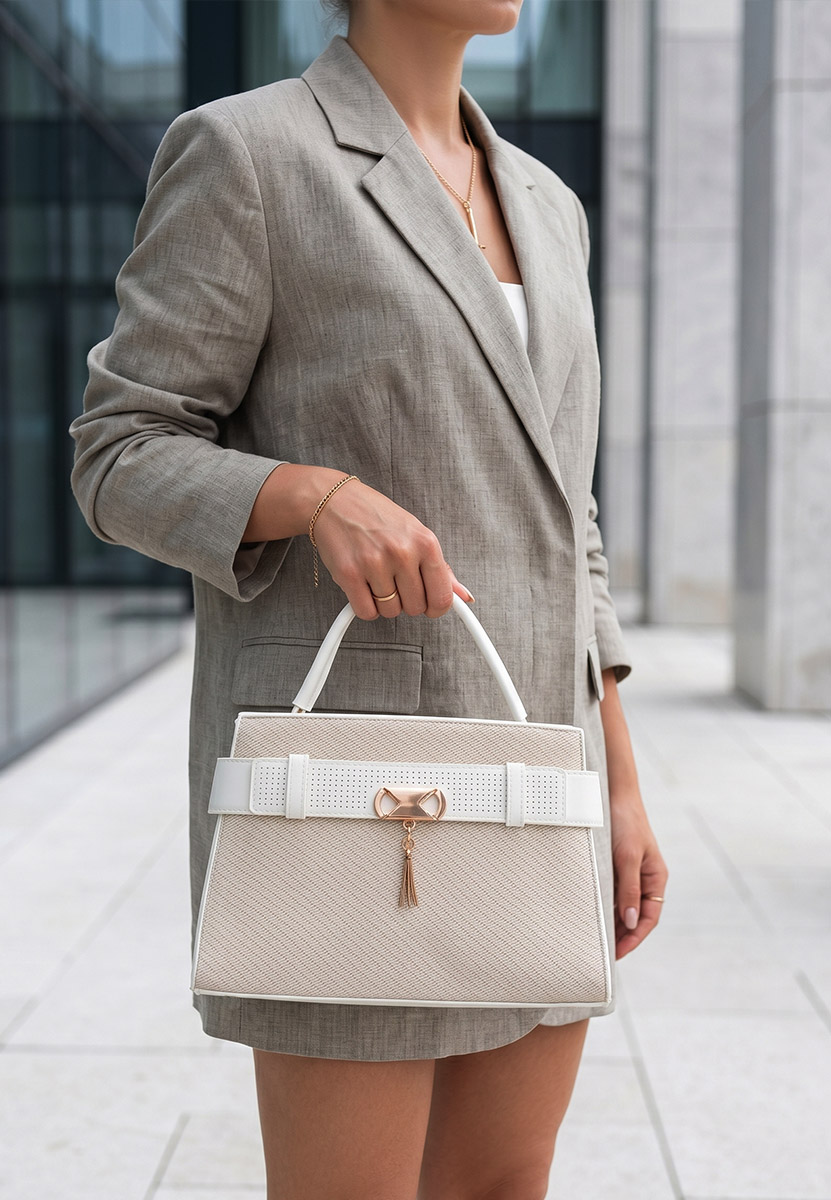 Borsa a mano Marana bianca