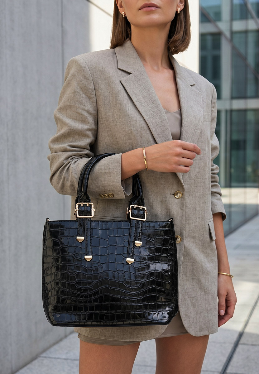 Borsa a mano Fenda nera