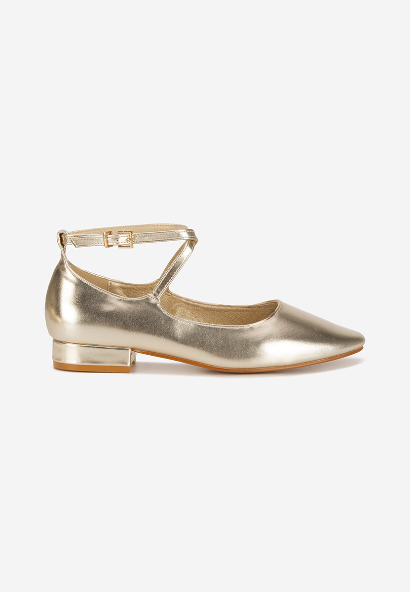 Décolleté tacco basso Hurania oro