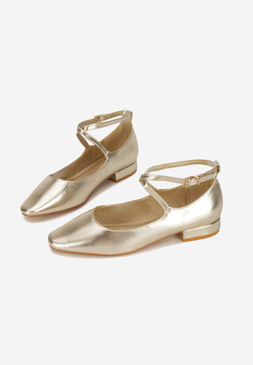 Décolleté tacco basso Hurania oro