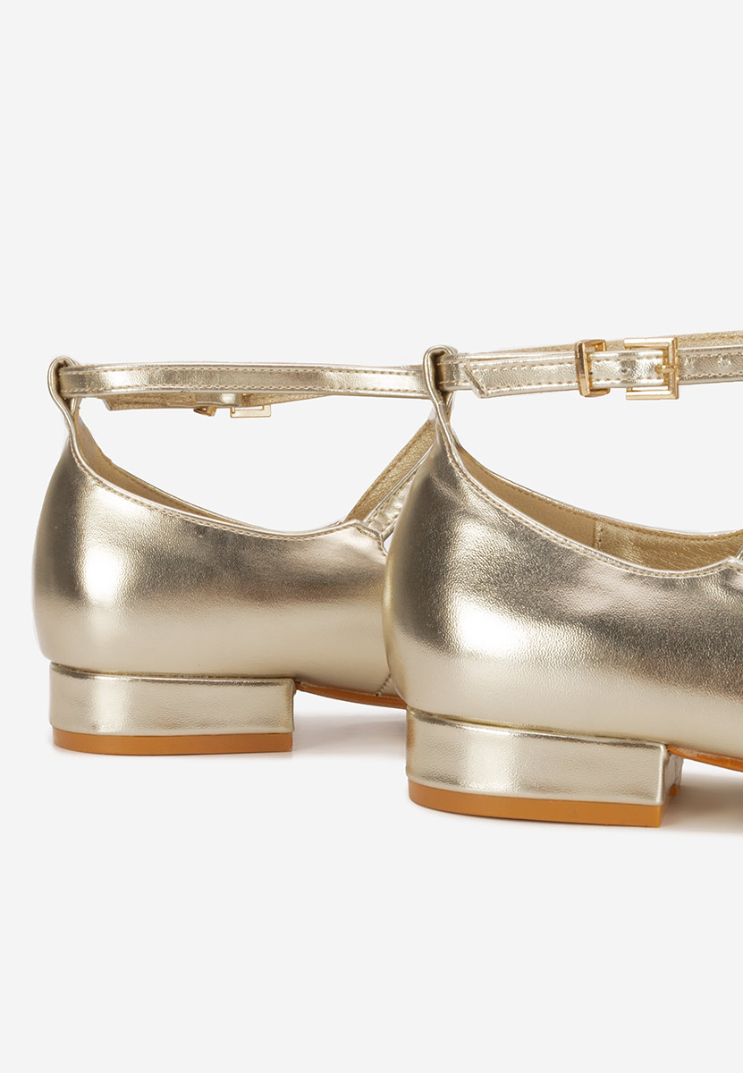 Décolleté tacco basso Hurania oro