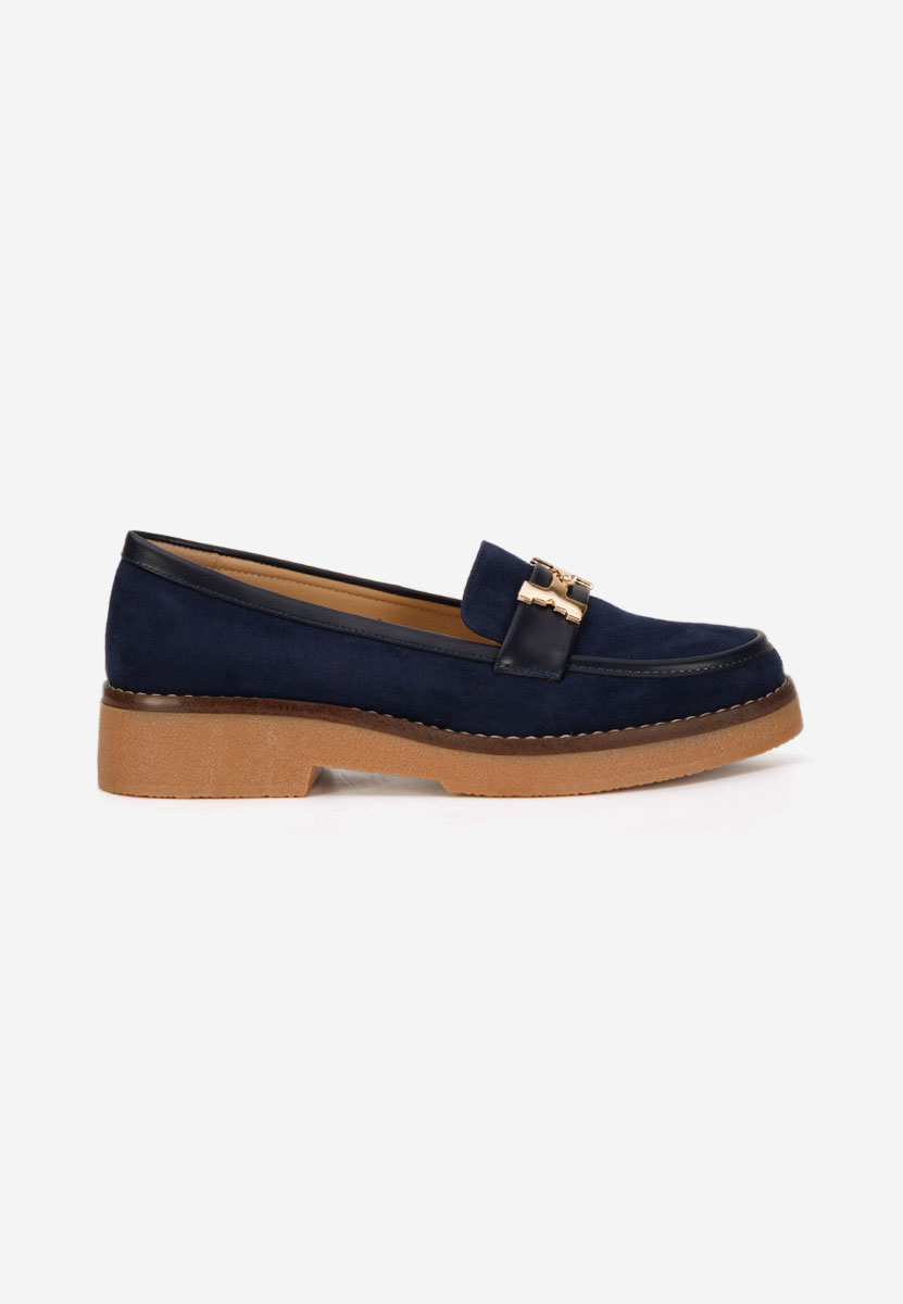 Mocassini donna pelle Hareia blu marine