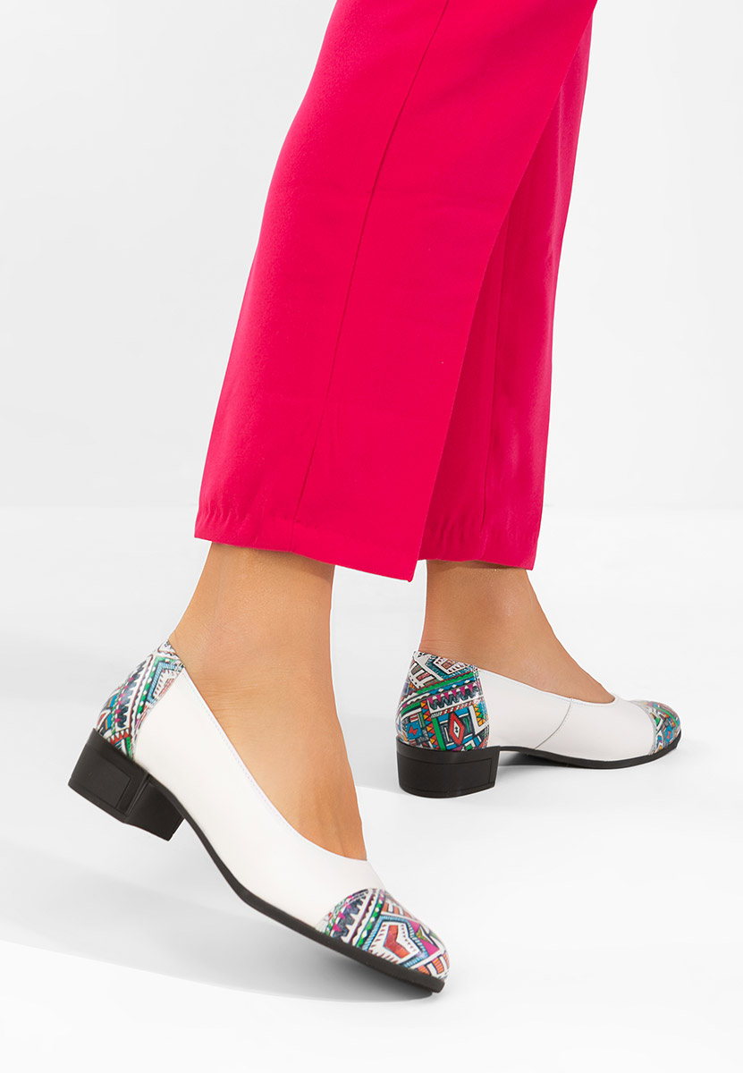 Scarpe pelle Selinna bianchi