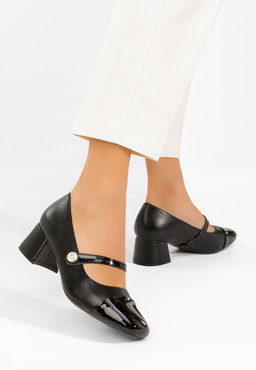 Décolleté tacco largo Blety nero