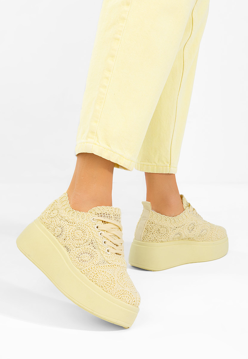 Sneakers con plateau Anneira gialli