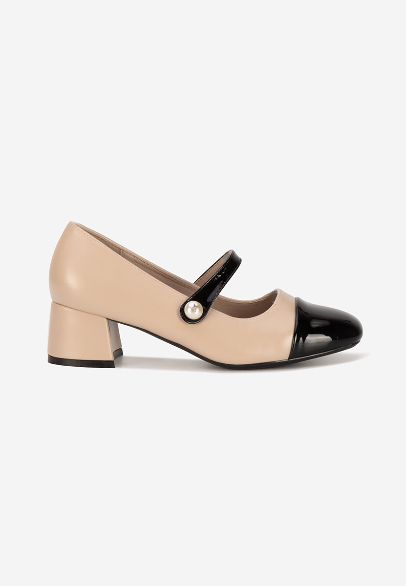 Décolleté tacco largo Blety beige
