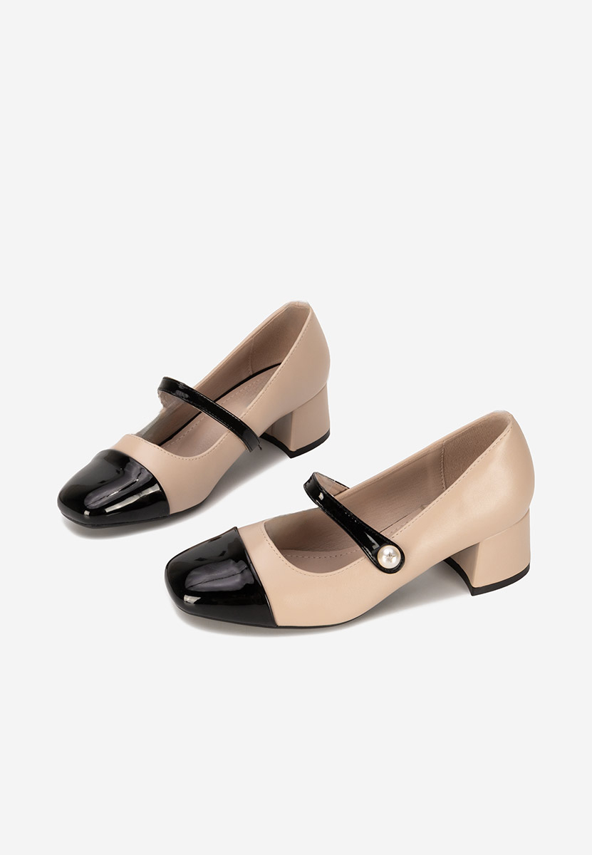 Décolleté tacco largo Blety beige