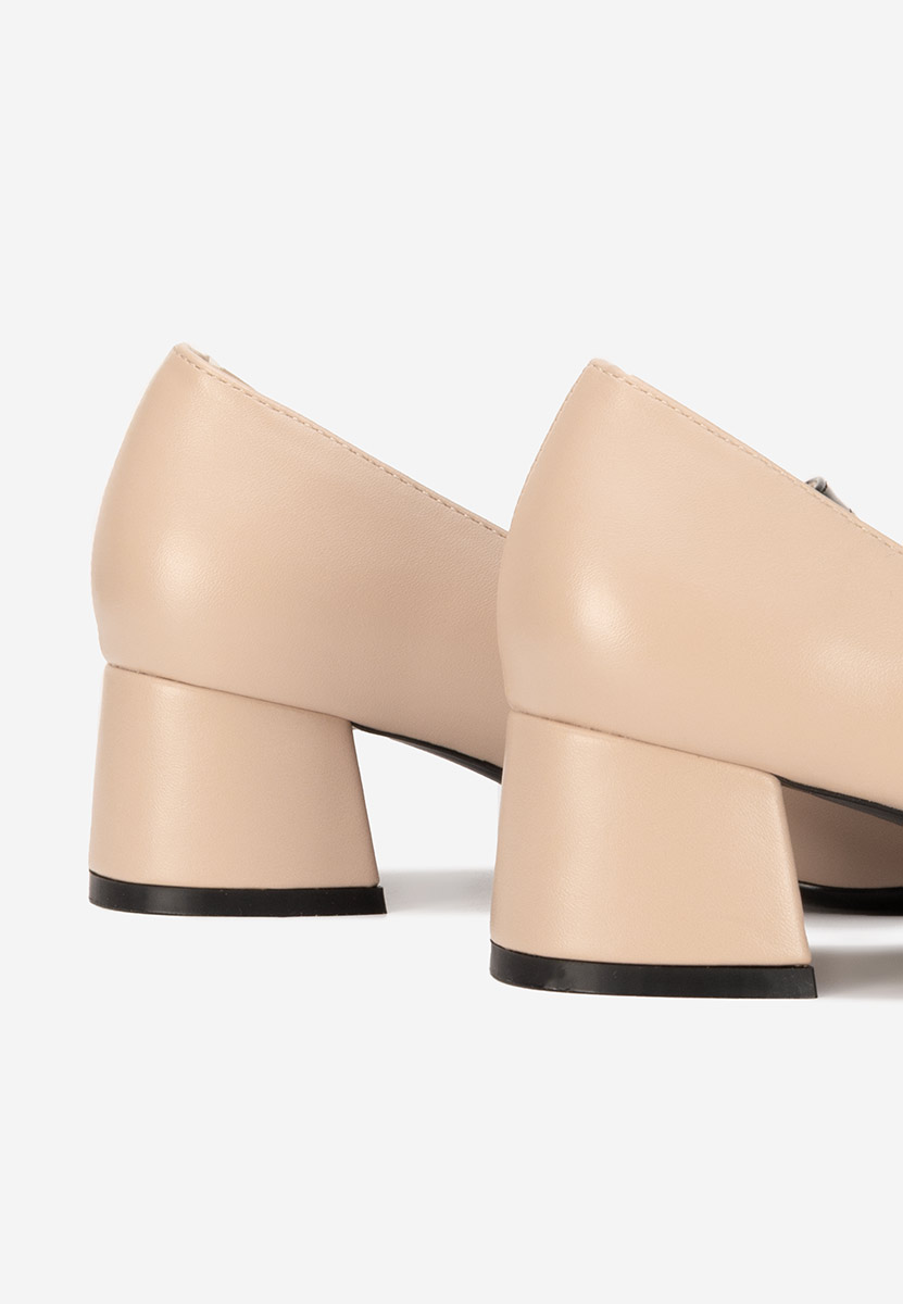 Décolleté tacco largo Blety beige