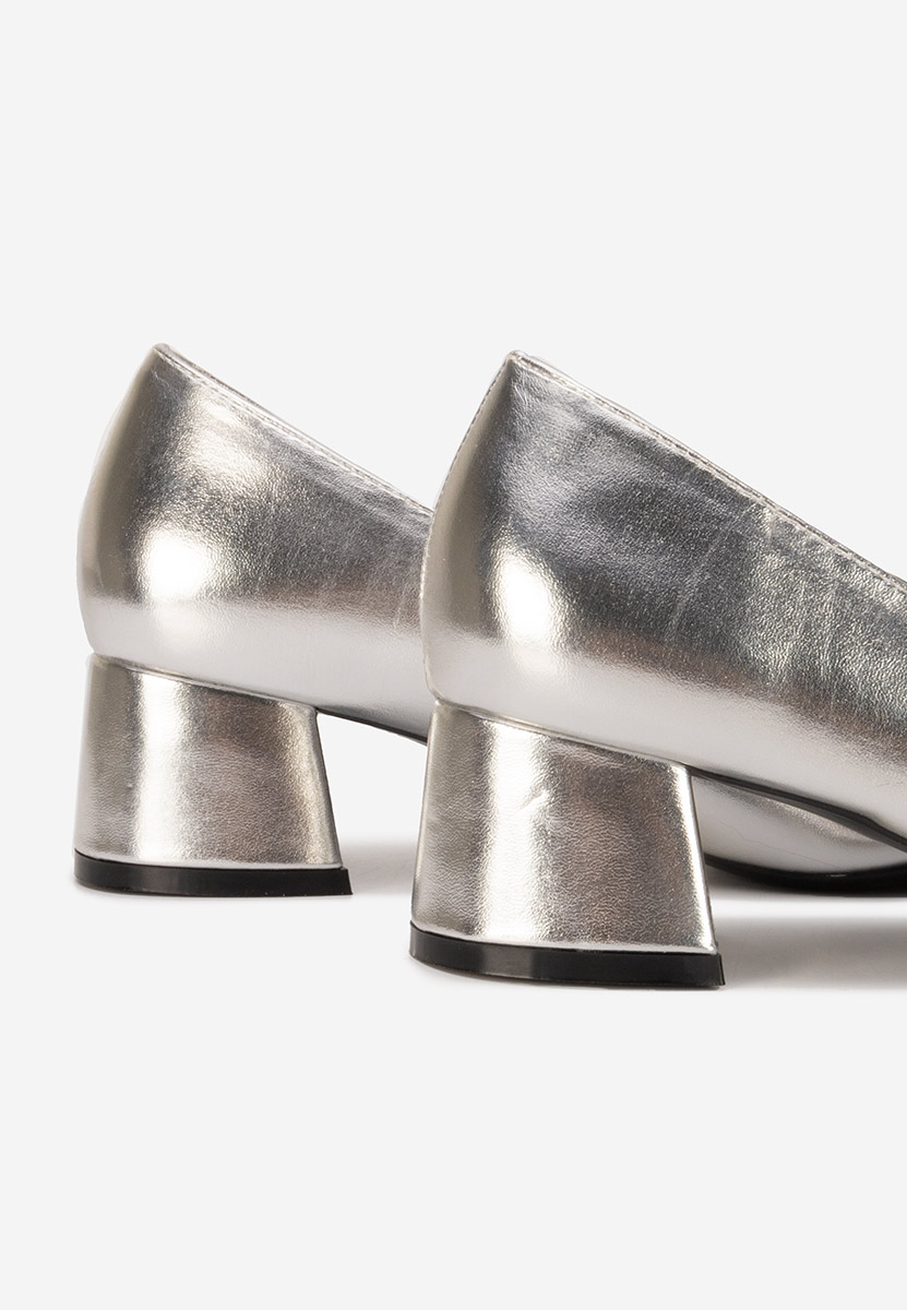 Décolleté tacco largo Blety argento