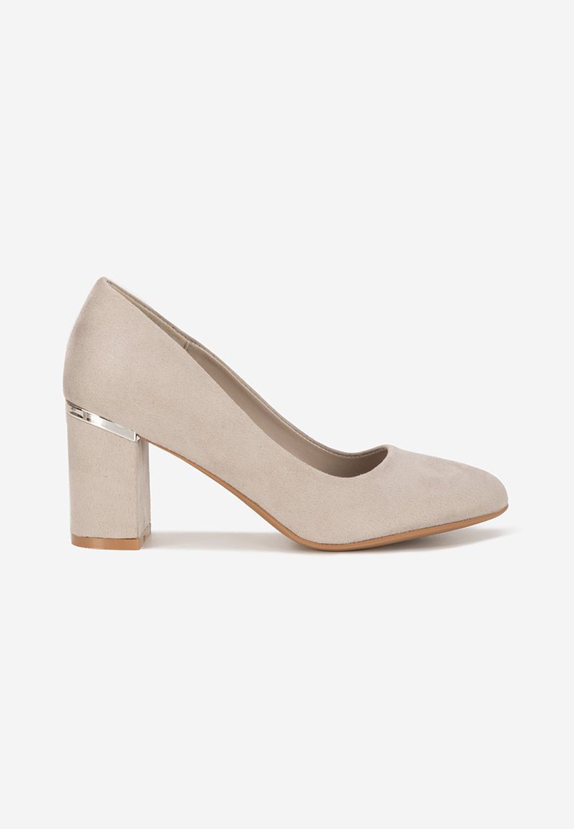 Décolleté tacco largo Izaya grigio