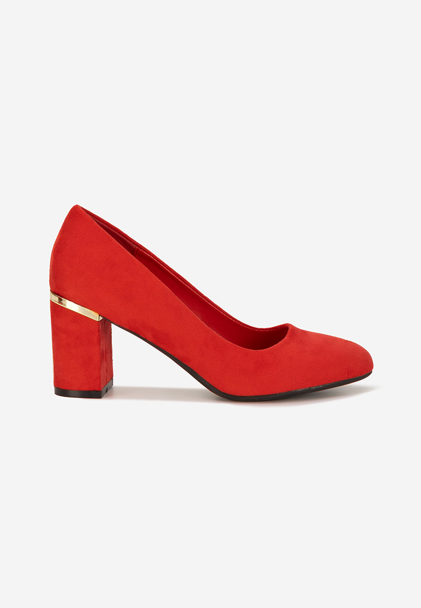 Décolleté tacco largo Izaya rosso