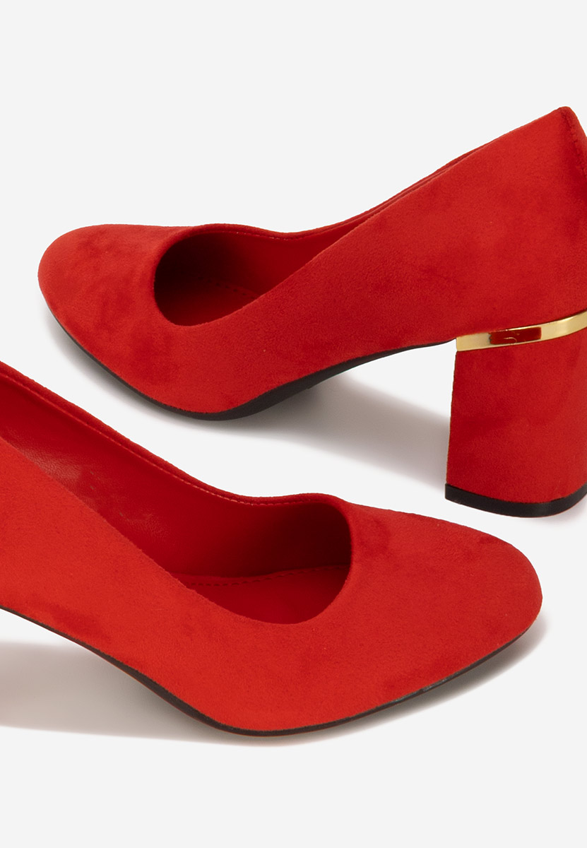 Décolleté tacco largo Izaya rosso