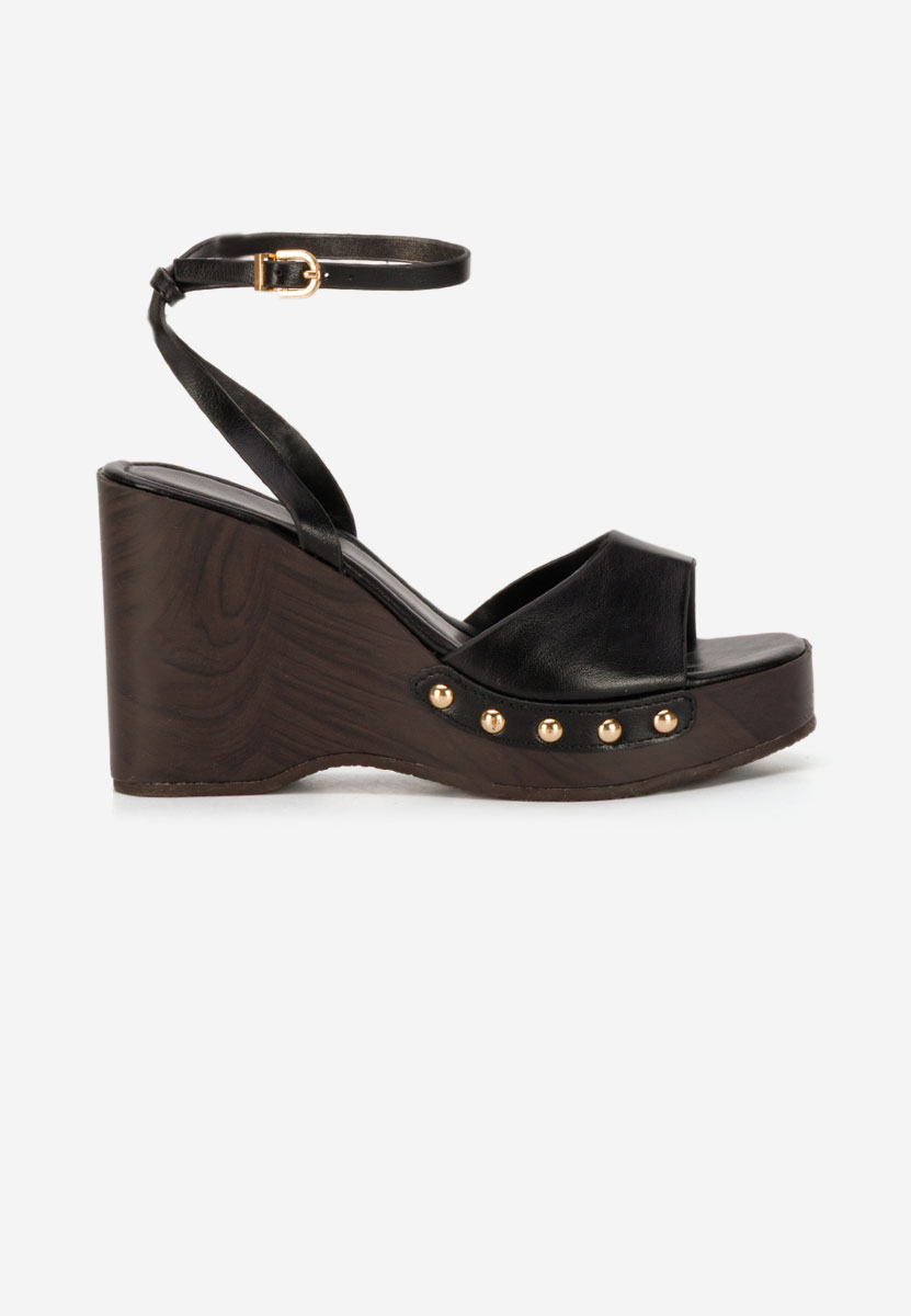 Sandali con zeppa Mirya nero