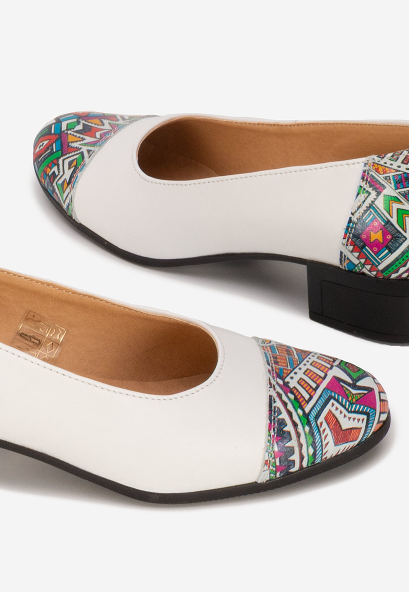 Scarpe pelle Selinna bianchi