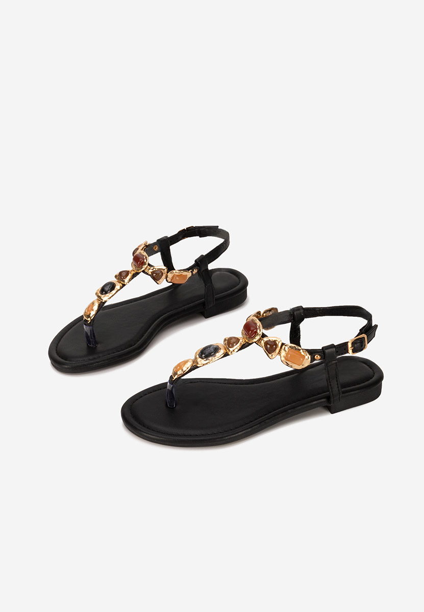 Sandali gioiello bassi Darria nero