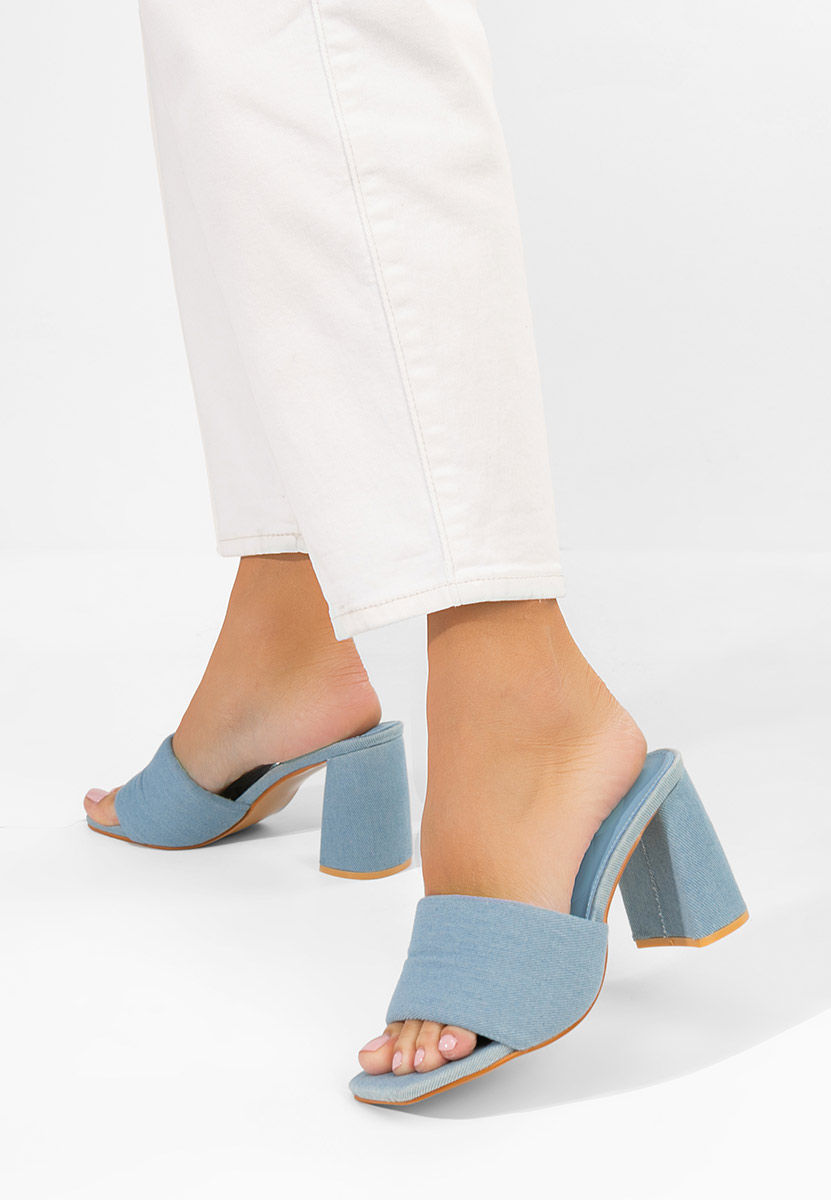 Ciabatte con tacco Miralys blu