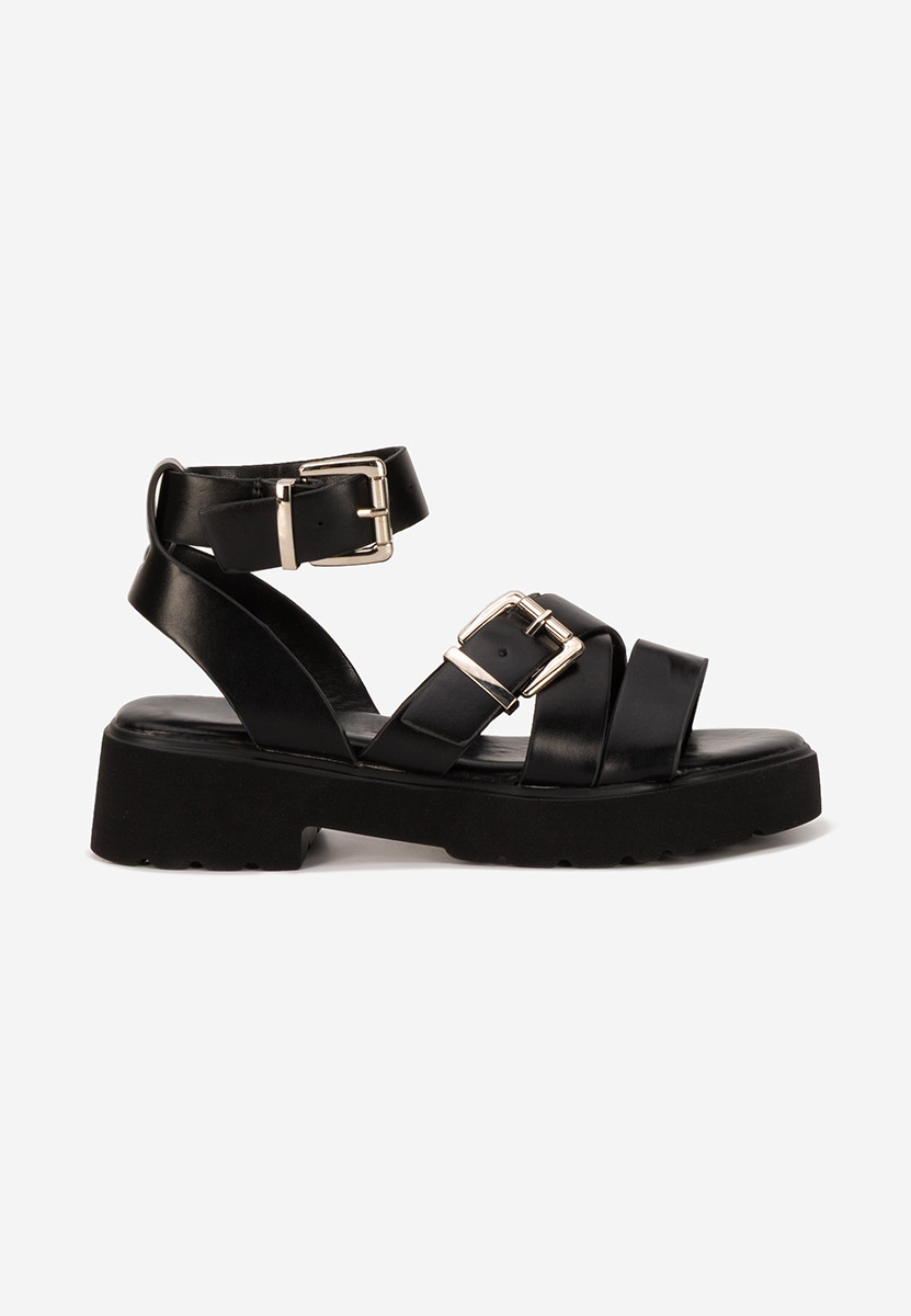 Sandali con plateau Betana nera