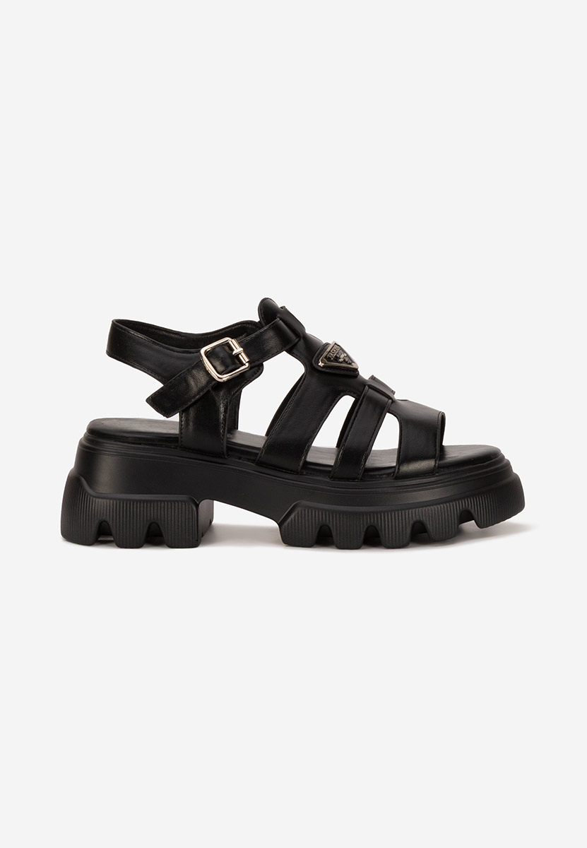 Sandali con plateau Prania nero