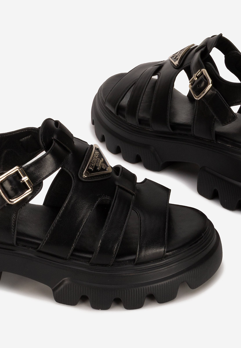 Sandali con plateau Prania nero