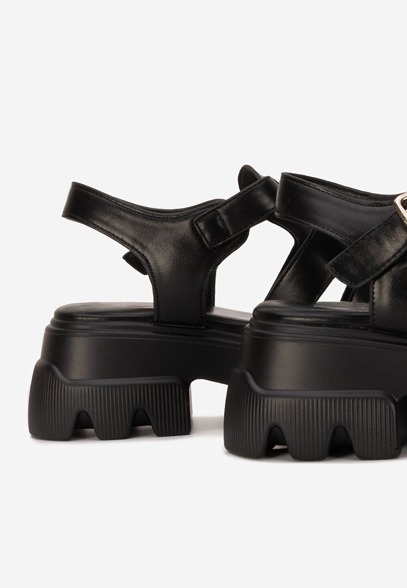 Sandali con plateau Prania nero
