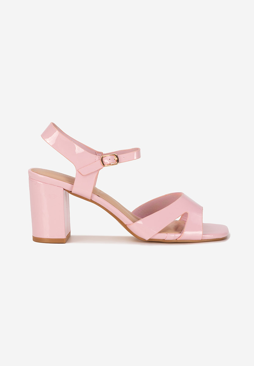 Sandali con tacco largo Iustima rosa