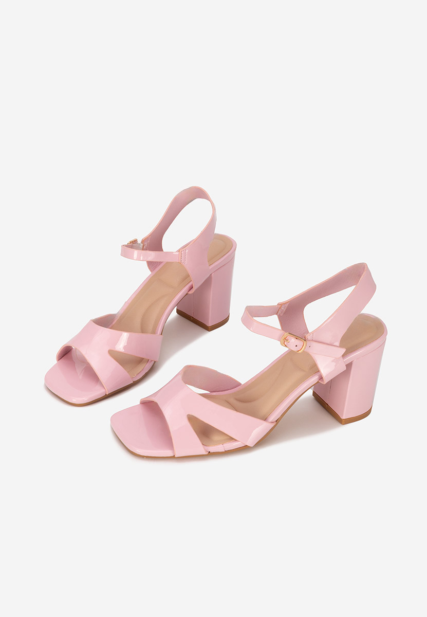Sandali con tacco largo Iustima rosa