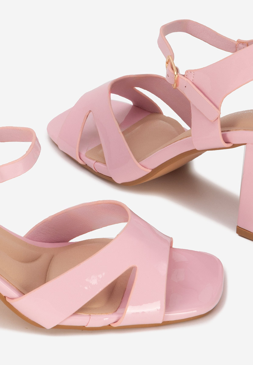 Sandali con tacco largo Iustima rosa