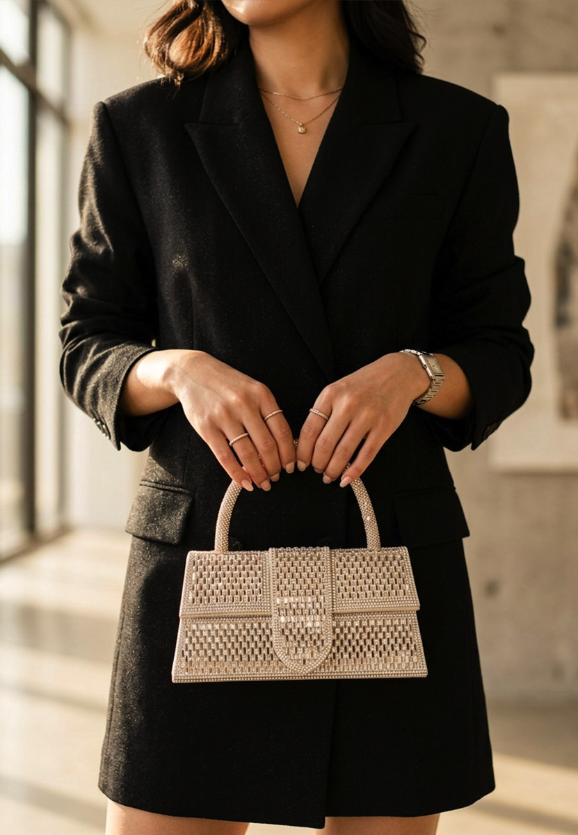 Borsa a mano Madinia dorata